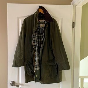 Barbour Men’s border waxed long jacket 44